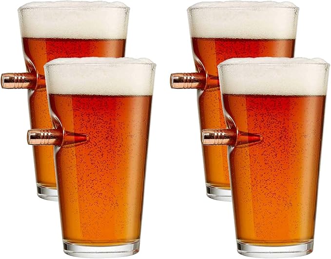 BenShot The Original Bullet Beer Glass (4 Glasses)