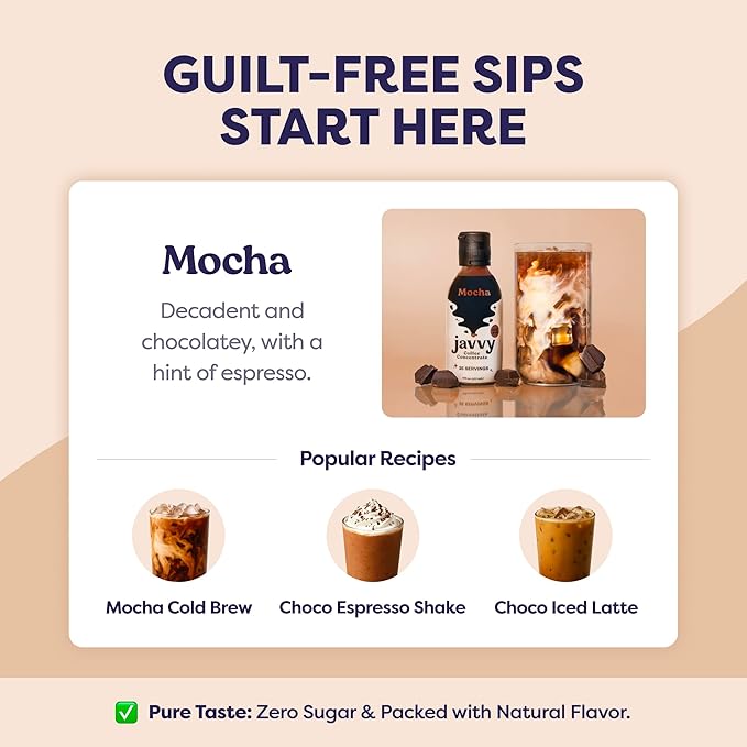 Coffee Concentrate - Cold Brew Coffee, Perfect for Hot or Iced Instant Coffees, Hot Drinks, Cold Brew Concentrate, 35 Servings - Mocha