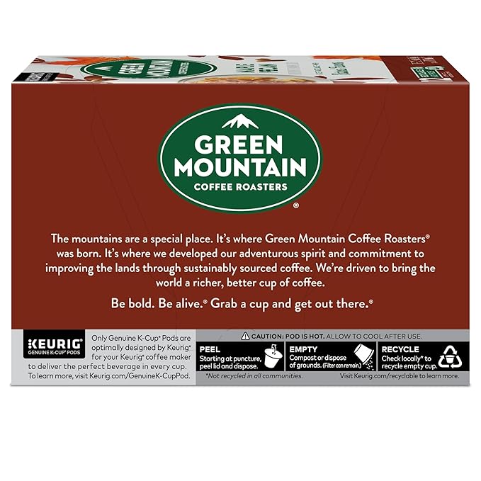 Green Mountain Coffee Roasters Maple Pecan, Single-Serve Keurig K-Cup Pods, Flavored Light Roast Coffee, 72 Count