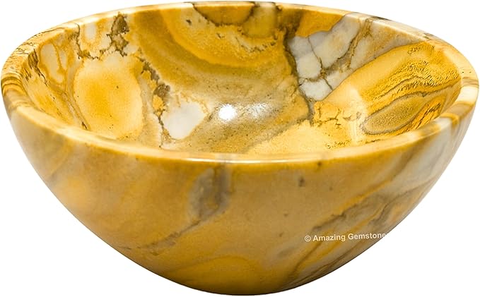 Conglomerate Jasper Crystal Bowl - 2 Inch Decorative Bowls for Room and Home Decor - Gemstone Healing Crystals for Elegant Display, Positive Energy Balance and Gift
