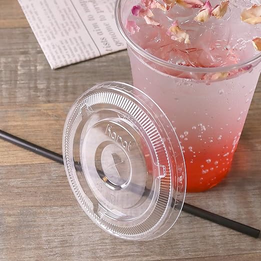Karat C-KC626TS 98mm Diameter Flat Lids for Karat Cold Cups, Case of 1000