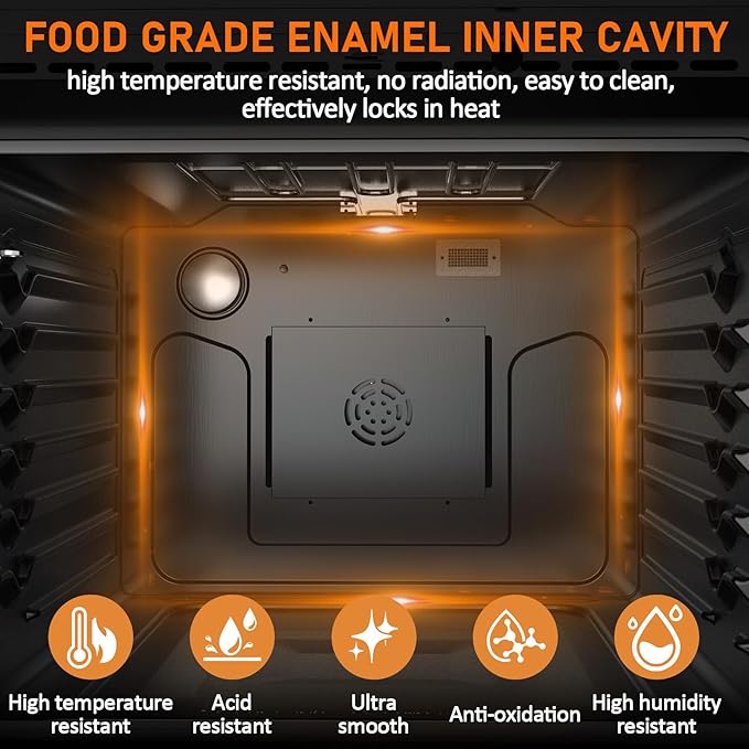 30" Stainless Steel Toaster Oven & 30 Inch Air Fryer Oven Combo: 4.8 Cu.ft Large Capacity with 3D Heating, Digital Touch Panel, and Multi-Function Modes for Countertop or Built-in Installation