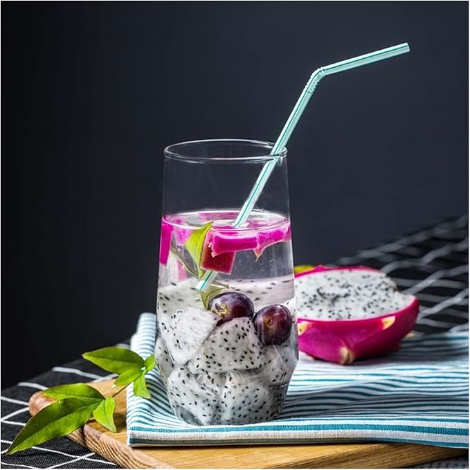 High Borosilicate Square Glass Milk Cup Heat-Resistant Tea Water Juice Cup Cold Drink Beer Crystal Mug(450ml)