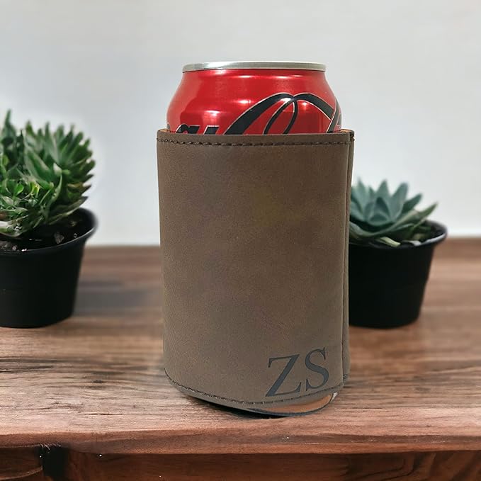 Engraved Can Coolers, Bachelor Party Gifts, Groomsmen Gifts, Groomsmen Proposals, Beer holder, Beer Can Holder, Bottle Holder, Gift for Him (Rawhide)