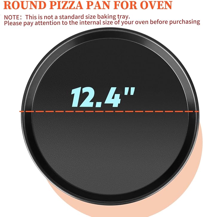 Pizza Pan for Oven, 12” Pizza Pan Compatible with Breville Smart Oven BOV800XL BOV845 BOV900, Non-Stick Pizzas Tray for Breville Toaster Ovens Accessories, Replacement for Breville Pizzas Pans