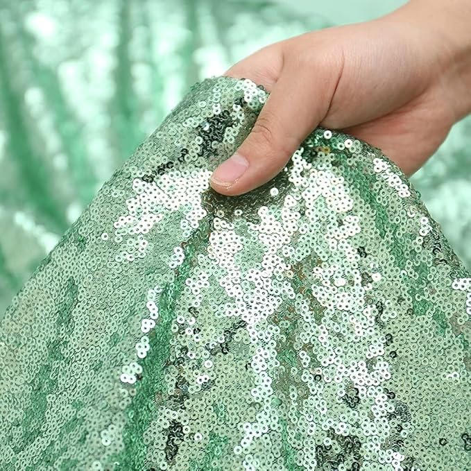 Eternal Beauty Mint Green Tablecloth, 60x120 Inch Square Rectangle Table Cover for Cake Dessert Exhibition Party Birthday Events