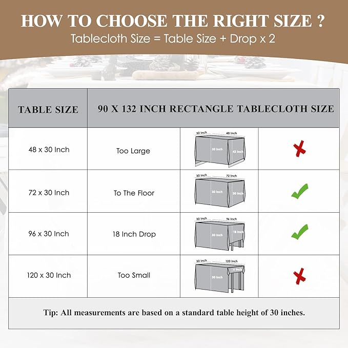 Rectangle Tablecloths 90x132 Inch 10 Pack Dark Green Tablecloth for 6ft Washable Decorative Polyester Table Cloths for 8ft Dining Table Banquets Buffet Parties and Wedding