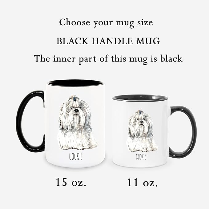Shih tzu Custom Coffee Mugs with Name for Dog Mom Dad - Personalized Gifts for Best Friends - Grandma Grandpa Present (Shih tzu)