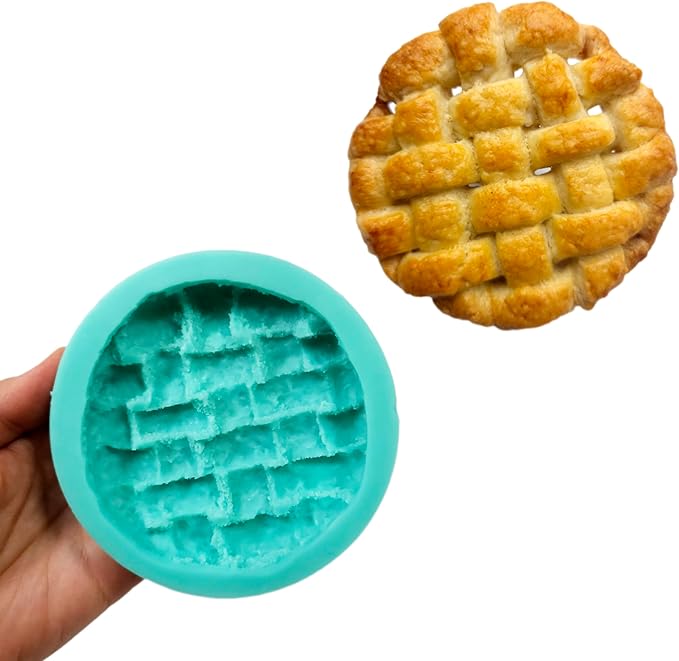 Natucraft Realistic Pie Crust Silicone Mold, Candle Dessert & Soap Making Mold, NS052