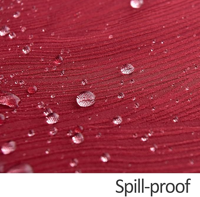 maxmill Square Tablecloths Swirl Design Spillproof Wrinkle Free Heavy Weight Soft Table Cloth for Circular Table Cover of Buffet Banquet Parties Holiday Dinner Square 70 x 70 Inch Red