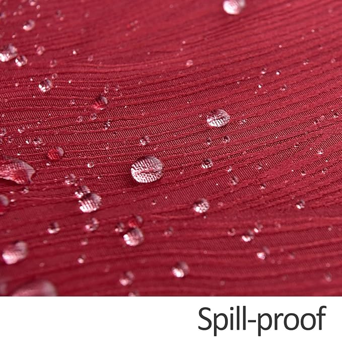 maxmill Jacquard Table Cloth Swirl Design Waterproof Antiwrinkle Heavy Weight Soft Tablecloths for Circular Table Cover and Kitchen Dinning Tabletop Square 60 x 60 Inch Red