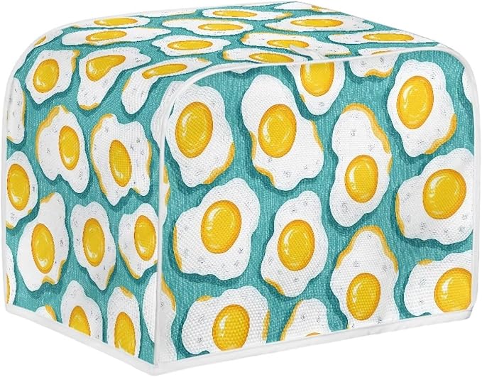 Doojoayie Fried Egg Toaster Cover Toaster Storage Bag Bread Maker Cover Stain Resistant for Kitchen 2 Slice Small Appliance Protector