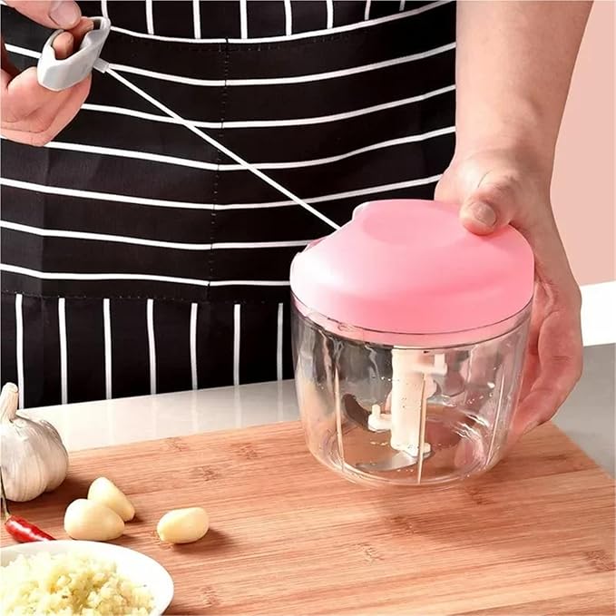 Potato Masher Onion Slicer Vegetable Fruit Chopper Cutter Garlic Press Meat Grinders Kitchen Baking Accessories(500ML White)