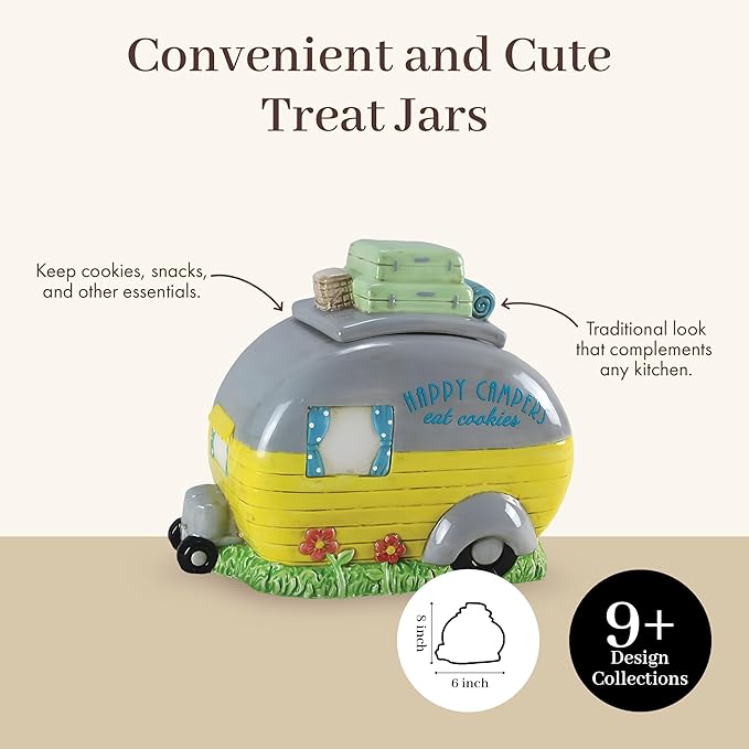Young's Ceramic Camper Cookie Jar, 9.5"