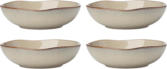 Oneida 899210 Organic Shades Oatmeal Pasta Bowls, Set Of 4, Service For 4