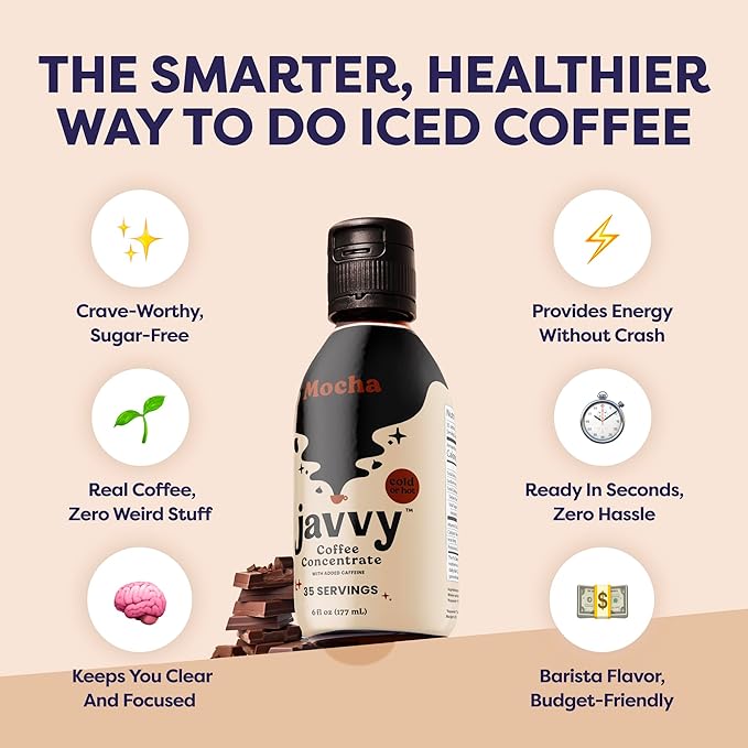 Coffee Concentrate - Cold Brew Coffee, Perfect for Hot or Iced Instant Coffees, Hot Drinks, Cold Brew Concentrate, 35 Servings - Mocha
