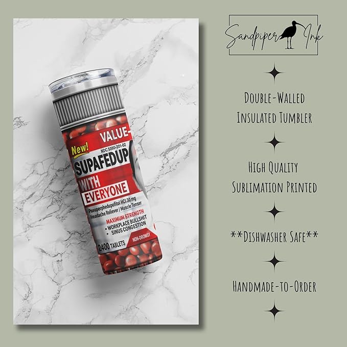 Funny Tumbler – Hilarious Gift-Inspired Parody Design, Custom Novelty Gift for Friends, Coworkers, or Gag Gift Lovers! (Sudafedup)