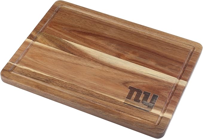 The Memory Company Officially Licensed NFL Acacia Cutting Board – 11.7" x 15.7" Durable Wood Chopping & Serving Board with Team Logo