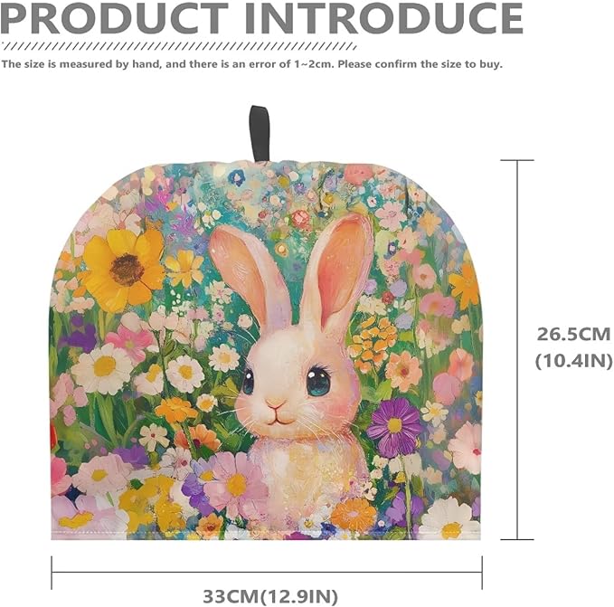 Bunny Tea Cozy for Teapot Insulated Easter Sunday Tea Cozies Tea Pot Cover Dust Home Kitchen Decor Teapot Protector for Women