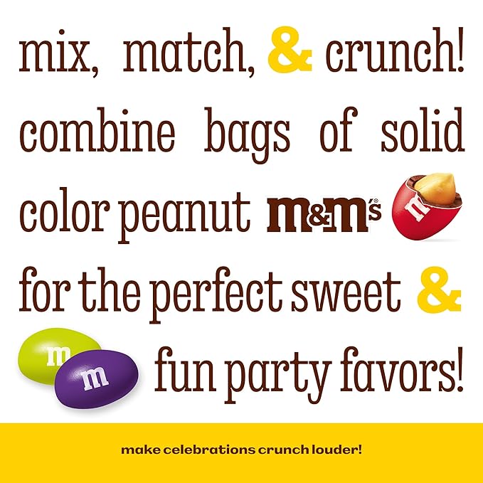 M&M’S WORLD Peanut Blue Chocolate Candy, 2lbs of Bulk Candy in Resealable Pack for Graduations, Weddings, 4th of July, Birthday Parties, Candy Bars, Dessert Tables & DIY Party Favors