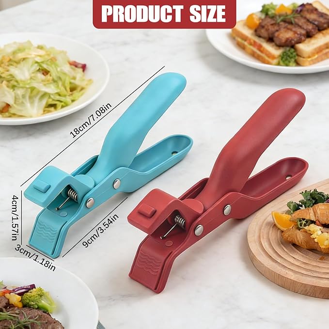 Hot Plate Gripper, New Hot Plate Grippers Tongs, Anti Scald Bowl Holder Clip, Bowl Dish Plate Grabber Clips Tongs Clamp Holder, For Air Fryer & Food Steamer & Oven & Microwave Oven (2 All)