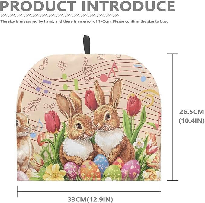 Bunny Teapot Cover Tea Cozy for Teapot Insulated Kitchen AccessoryTulips Tea Pot Cozy for Easter Sunday Keeping Warm Teapot Cover