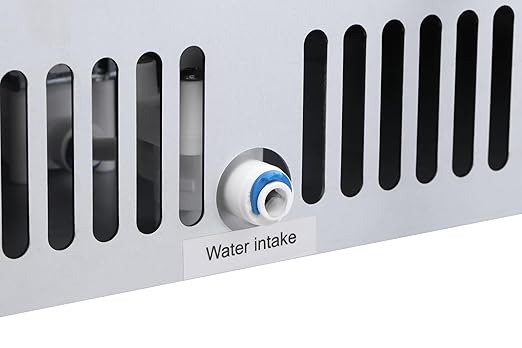 KoolMore 18 in. Commercial Ice Maker Machine, 100 lbs/24H Crescent Ice, 30 lbs Storage, Undercounter or Freestanding Ideal for Commercial or Residential Use, ETL Listed in Stainless-Steel