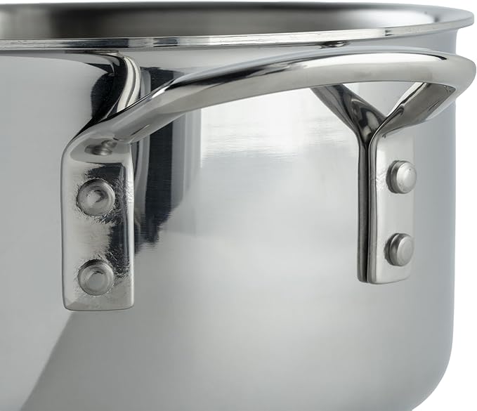 WINCO Tri-Ply Stock Pot, Silver