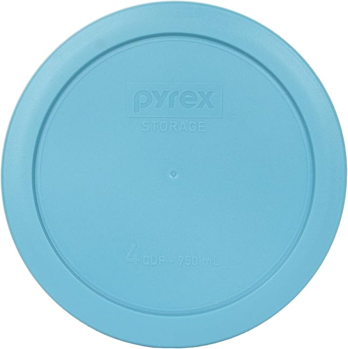 Pyrex 7201-PC 4 Cup Surf Blue Round Plastic Food Storage Lid Made in the USA