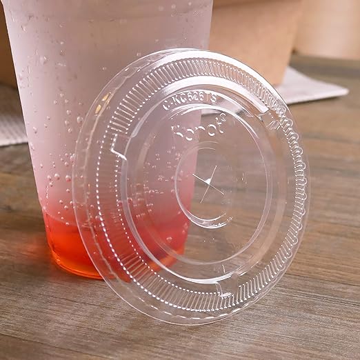 Karat C-KC626TS 98mm Diameter Flat Lids for Karat Cold Cups, Case of 1000