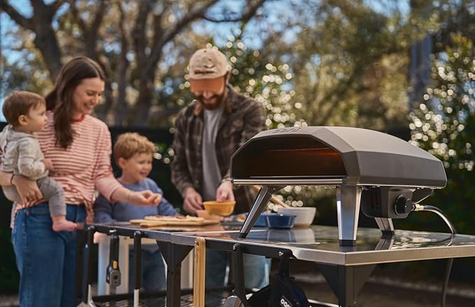 Ooni Koda 2 Gas Pizza Oven – 14" Advanced Outdoor Pizza Oven Cooks Pizza in 60 Seconds, Includes 28 mBar Regulator and Gas Hose, Propane Grill Reaches 950°F - Foundry Black