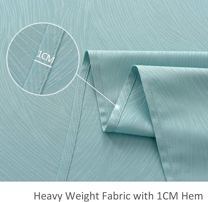 maxmill Square Table Cloth Swirl Design Water Proof Wrinkle Free Spillproof Heavy Weight Soft Tablecloth Decorative Fabric Table Cover for Outdoor and Indoor Square 70 x 70 Inch Turquoise