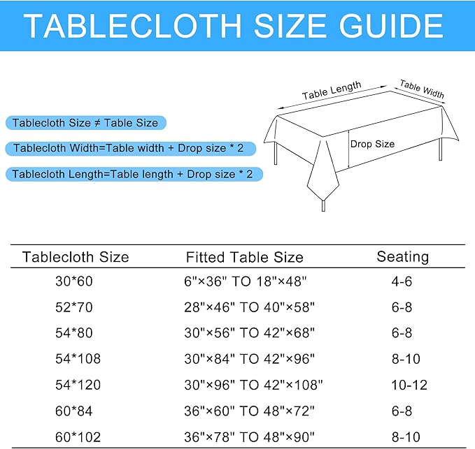 Hiasan 2 Pack Faux Linen Rectangle Tablecloth - Wrinkle and Stain Resistant Washable Table Cloth for Kitchen Dining Room Holiday Table Cover for Party Dinner, White, 52 x 70 Inch