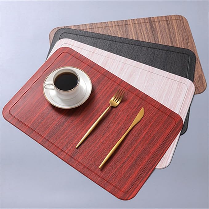 Placemats Anti-Slip Decoration Pad Heat- Tablemat Dishes Coaster Tableware Mat for Table(Pink)