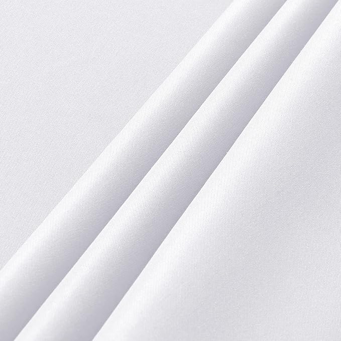 sancua 2 Pack White Tablecloth 60 x 102 Inch, Rectangle 6 Feet Table Cloth - Stain and Wrinkle Resistant Washable Polyester Table Cover for Dining Tables, Buffet Parties and Camping