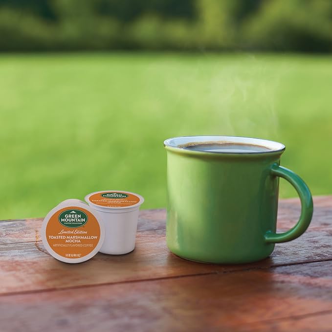Green Mountain Coffee Roasters Toasted Marshmallow Mocha, Single-Serve Keurig K-Cup Pods, Flavored Light Roast Coffee, 24 Count