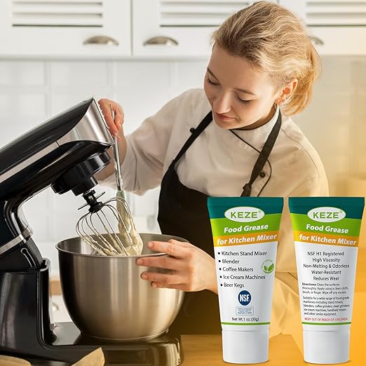Keze Food Grade Lubricant Grease Espresso Machine Grease Sanitary Lubricant for Mixer, Meat Slicers, Ice Cream and Coffee Machine,Water Filters O Rings Lube Prevent Wear and Rust, 1 oz 1-Pack