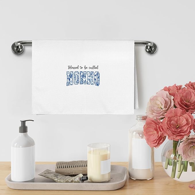 Blessed to be Called Nonno Gifts for Italian Grandpa from Grandkids, Fathers Day Christmas Birthday Gifts for Nonno, Italian Grandpa Kitchen Dish Hand Tea Towels for Bathroom, 16x24 Inch