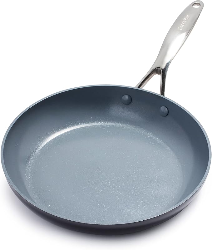 GreenPan 11" Valencia Pro Ceramic Nonstick Frying Pan Skillet, Hard Anodized PFAS-Free Cookware, Induction Ready, Compatible on All Cooktops, Dishwasher & Oven Safe, Stainless Steel Handle, Gray