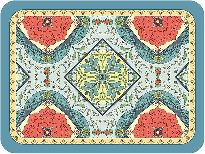 Classic Artwork Modern PU Placemats Non Slip for Dining Table Wipeable Reusable Plastic Tableware Dishwaser Home Decor(Classic-16)