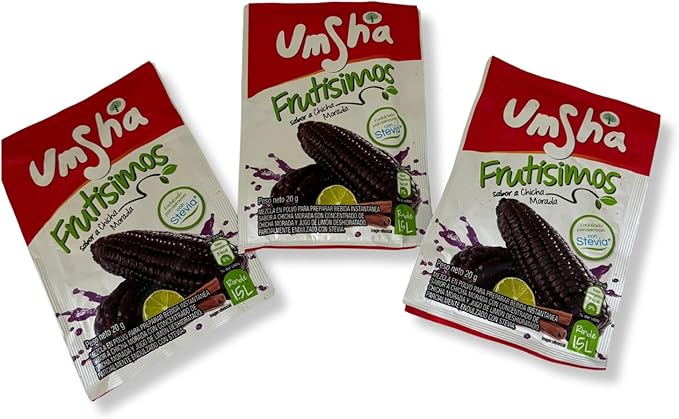 Umsha (Negrita) Chicha Morada with Stevia 20 gr - 3 pack