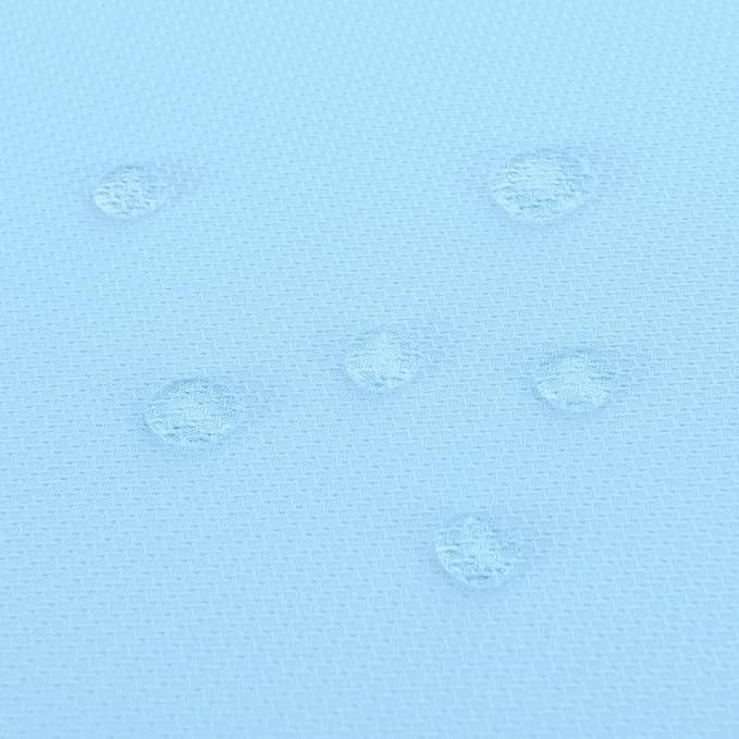 Hiasan 54 X 120 Inch Rectangle Textured Tablecloth - Waterproof Spillproof Antiwrinkle Jacquard Table Cloth for Kitchen and Dining Dinner, Outdoor Picnic, Holiday and Parties, Light Blue