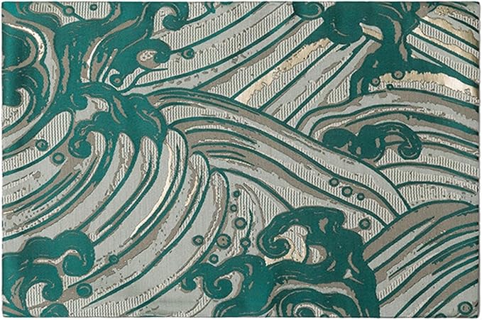 Thicker Place Mat Jacquard Luxury Fabrics Anti-Skid Washable Heat Placemats for Dininats Farmhouse Decoraitve(J Green Grid)