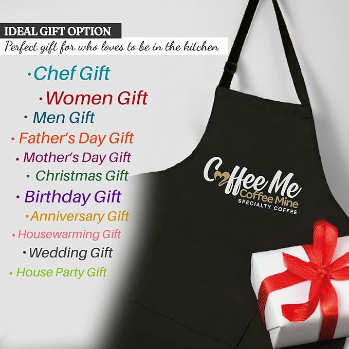 Custom Name Photo Logo Grilling & Cooking Aprons for Women and Men, Personalized Adult Kitchen Apron, Customized Waterproof Polyester Chef Apron, Custom Aprons for Women, Adjustable Bib with 2 Pockets