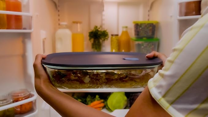 Tupperware Voila Glass XL Rectangular Food Storage – Airtight Baking Dish, 3.2 qt / 3 L