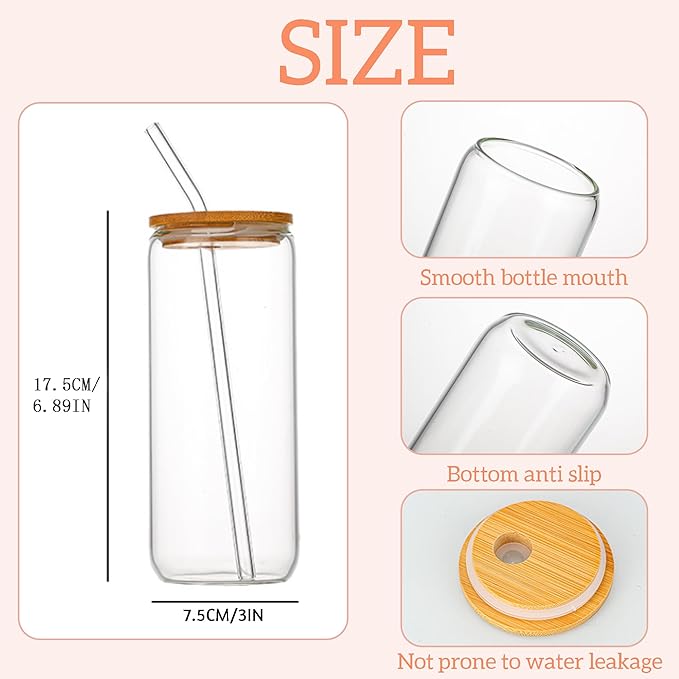 BJZLWJ Personalized Glass Tumbler Cups with Straw and Lid, Custom 16 Oz Water Glass with Birth Month Flower, Iced Coffee Cup with Name, Gifts for Women, Mom, Teachers, Birthday, Mother's Day