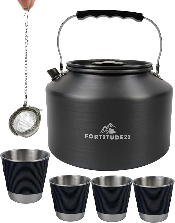Tea Kettle for Stovetop, 2.2L Teapot for Boiling Water, Camping Kettle for Stove Top, Coffee and Water Kettle for Stovetop Use, Camp Kettle for Tea Brewing