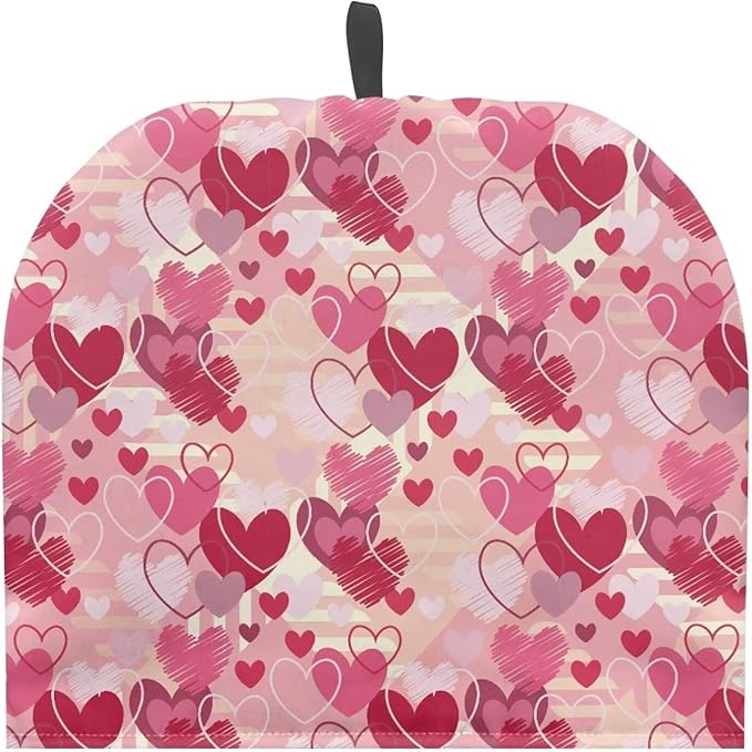Pink Tea Pot Cover for Teapot Insulation Cover Love Heart Tea Pot Cover Warm Tea Cosy for Teapot Home Decor