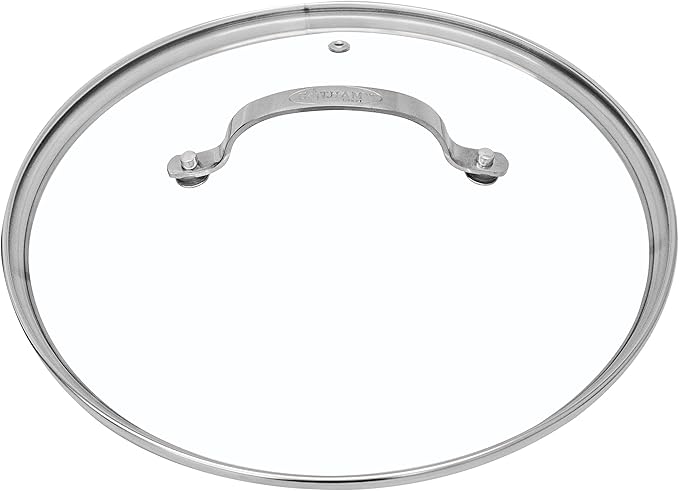 Gotham Steel Clear Tempered Glass Vented Lid - Prevents Pots and Pans from Messy Spillovers (11-inch Lid)