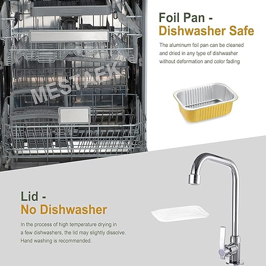 6" x 4" Heavy Duty Aluminum Foil Pans with Lids (5 Pack) | 2X Thicker Reusable Disposable Containers, 31oz Meal Prep Tins for Oven, Grill, Microwave, Freezer & Baking